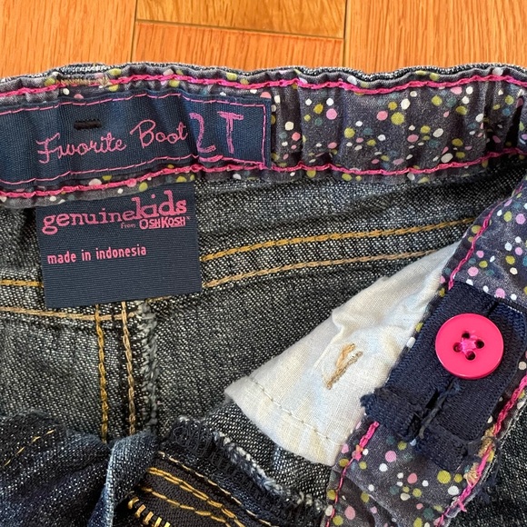 Genuine Toddler boot cut adjustable waist jeans size 2T - Picture 3 of 5